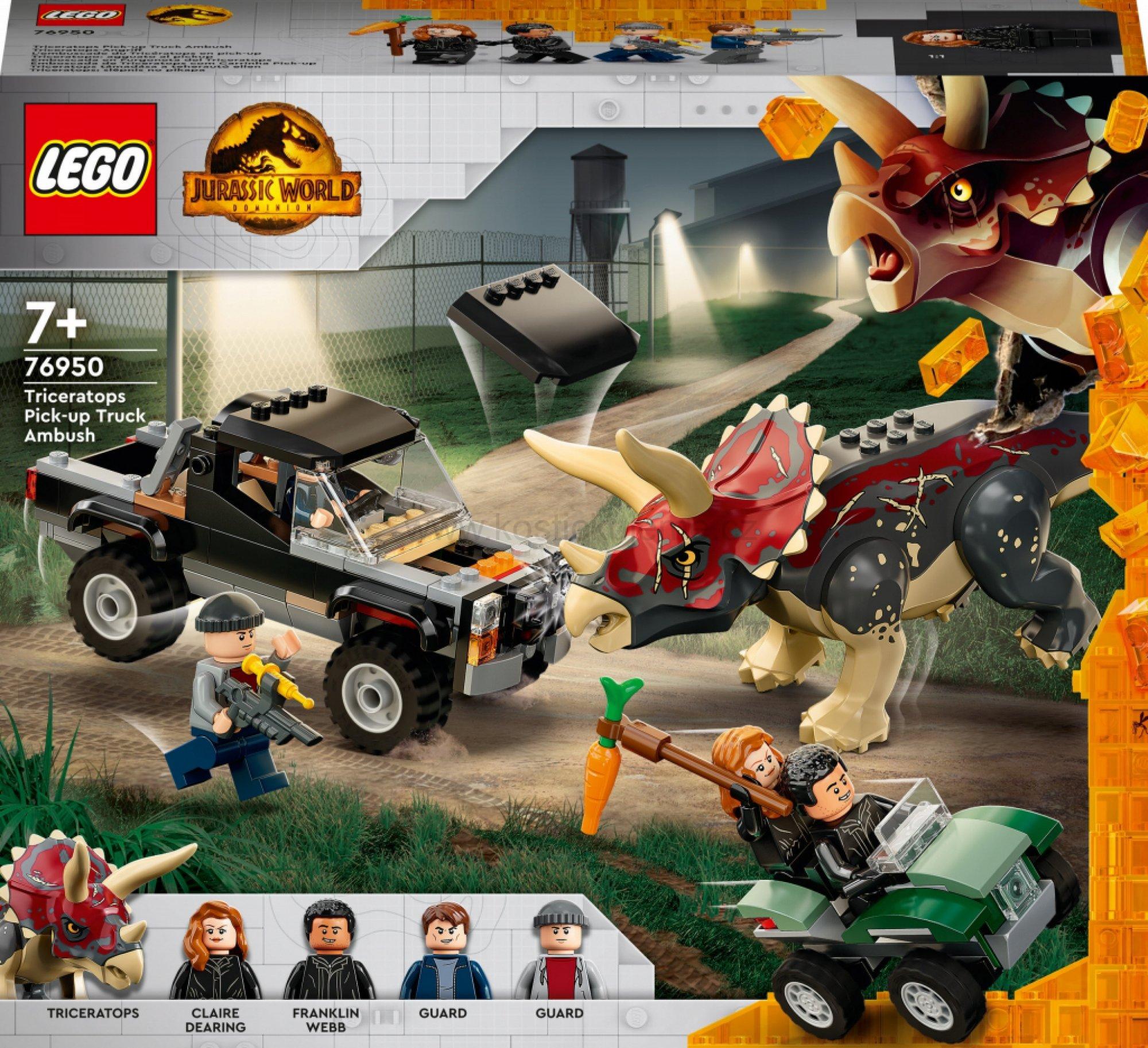 LEGO® Jurassic World 76950 Útok triceratopsu na pick-up
