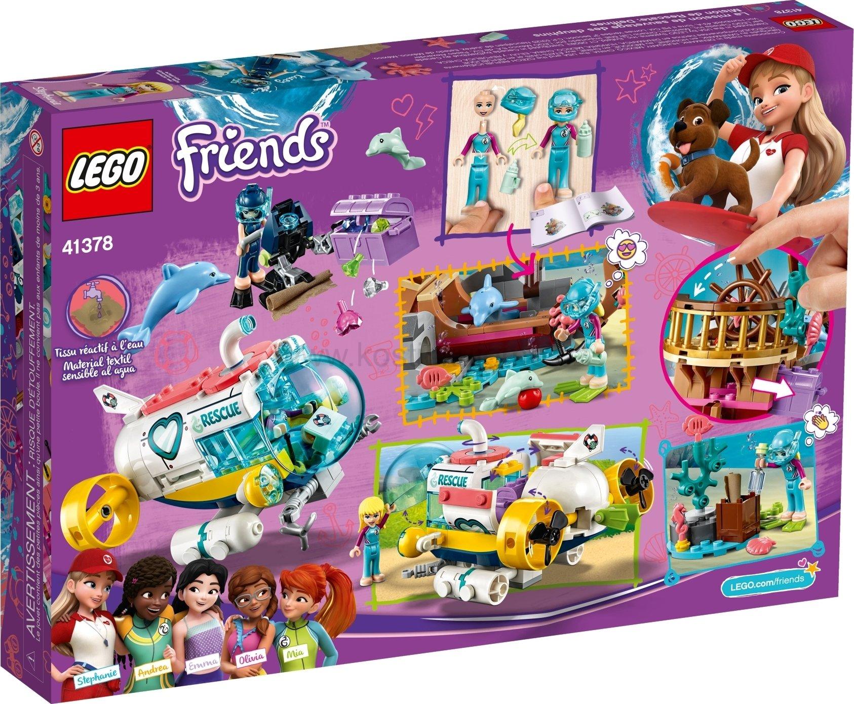 Promačklá krabice  - LEGO Friends 41378 LEGO stavebnice Friends 41378 Na záchranu delfínů