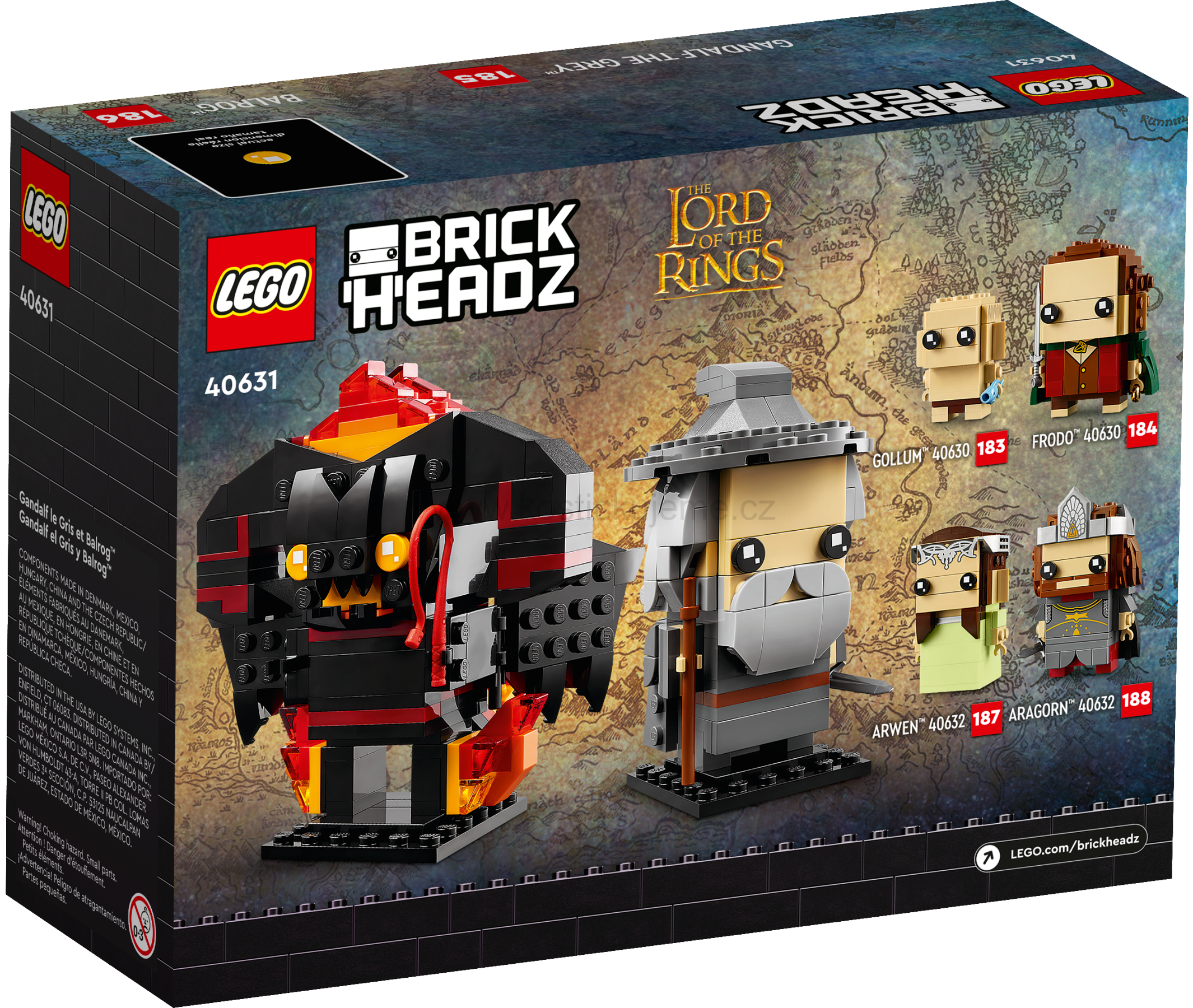 LEGO BrickHeadz 40631 Gandalf Šedý a Balrog Lord of the Rings