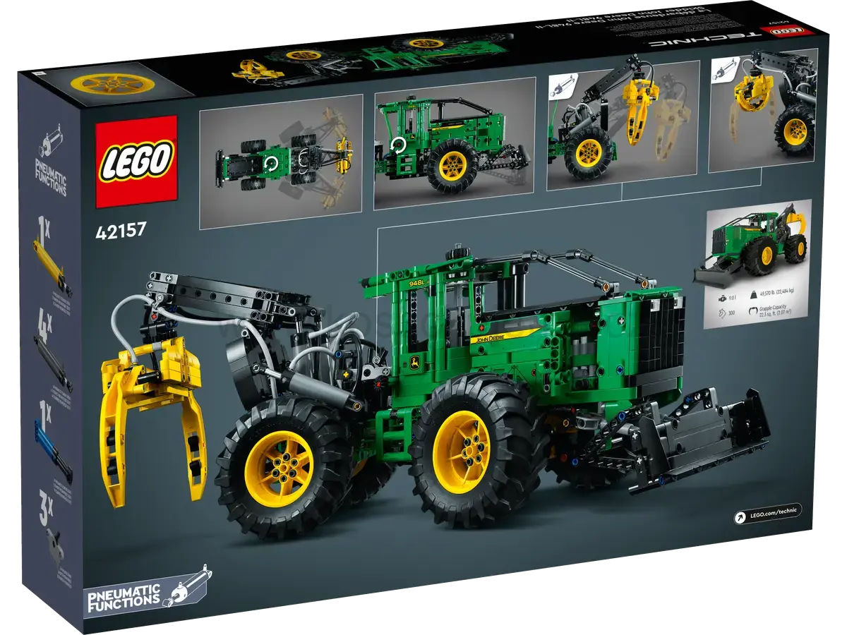 LEGO Technic 42157 Lesní traktor John Deere 948L-II