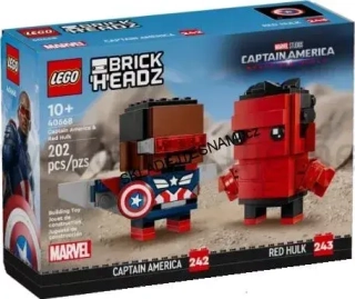 LEGO 40668  BRICK HEADZ FIGURKY KAPITÁNA AMERIKY A ČERVENÉHO HULKA